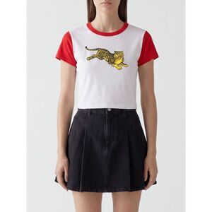 Kenzo Women Slim Fit T-Shirt Kenzo In Cotton With Tiger Kenzo Paris Logo